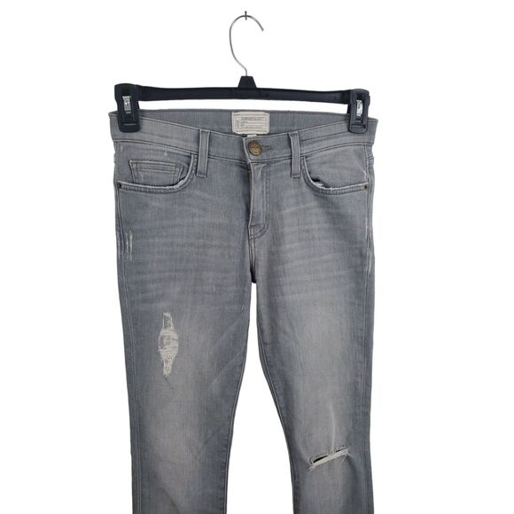 Current Elliot Cheville Jeans 27 Womens The Ankle Skinny Grey Distressed Mid Ris - Picture 3 of 9